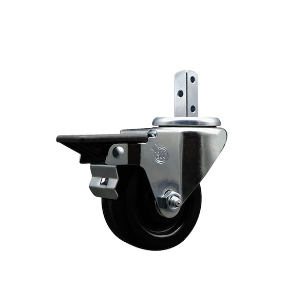 3'' Phenolic Wheel Swivel 7/8'' Square Stem Caster with Brake